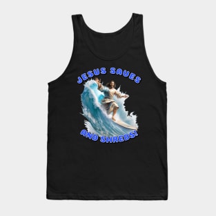 Jesus surfs Tank Top